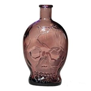 Vintage Wheaton Purple Amethyst Skull Glass Bottle Poison Potion 1971 Halloween